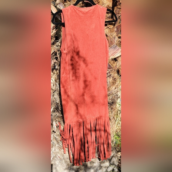 VINTAGE MADE IN THE USA Faux suede long hippie boho y2k in perfect  condition - Picture 2 of 14